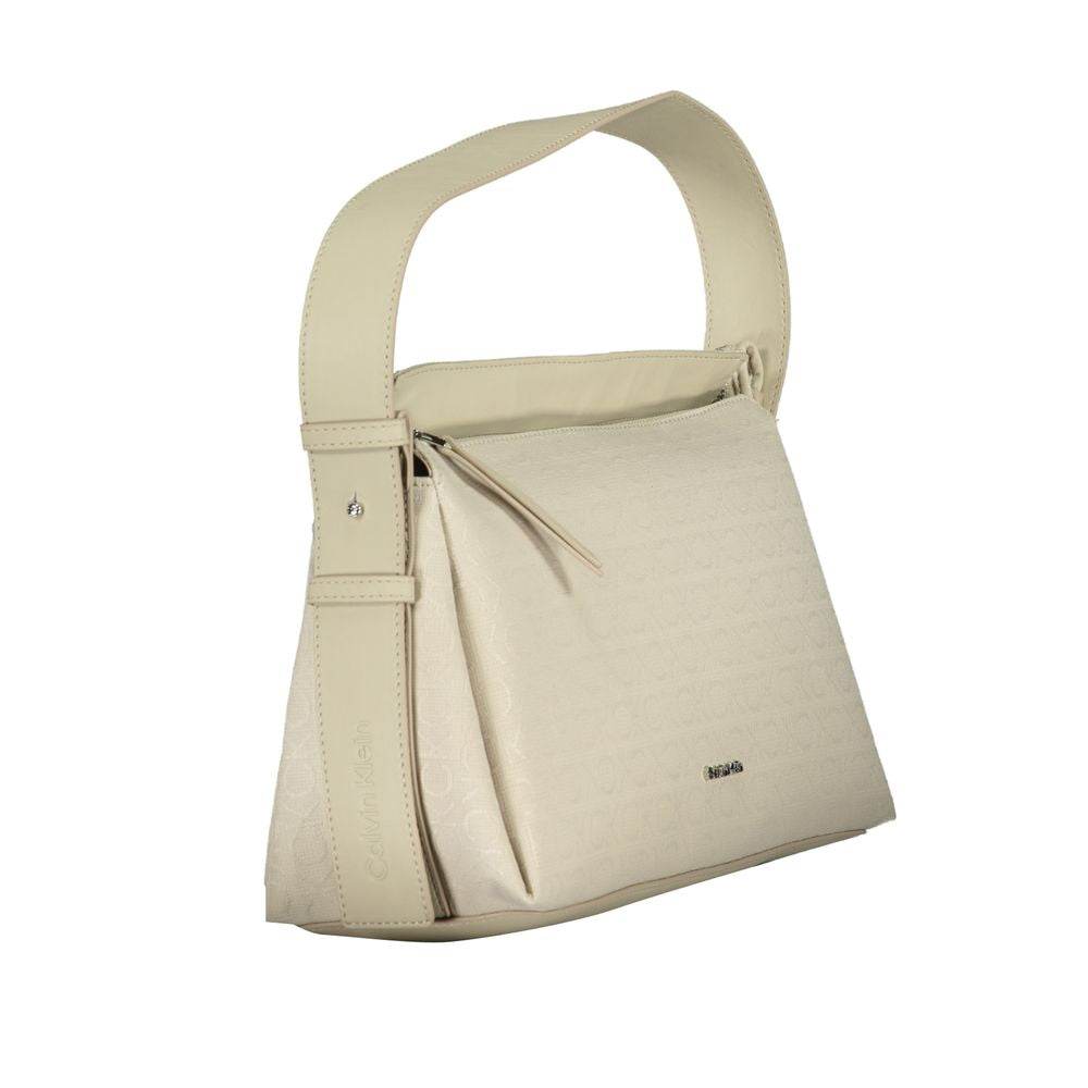 Calvin Klein Beige Polyester Handbag - Hilstor
