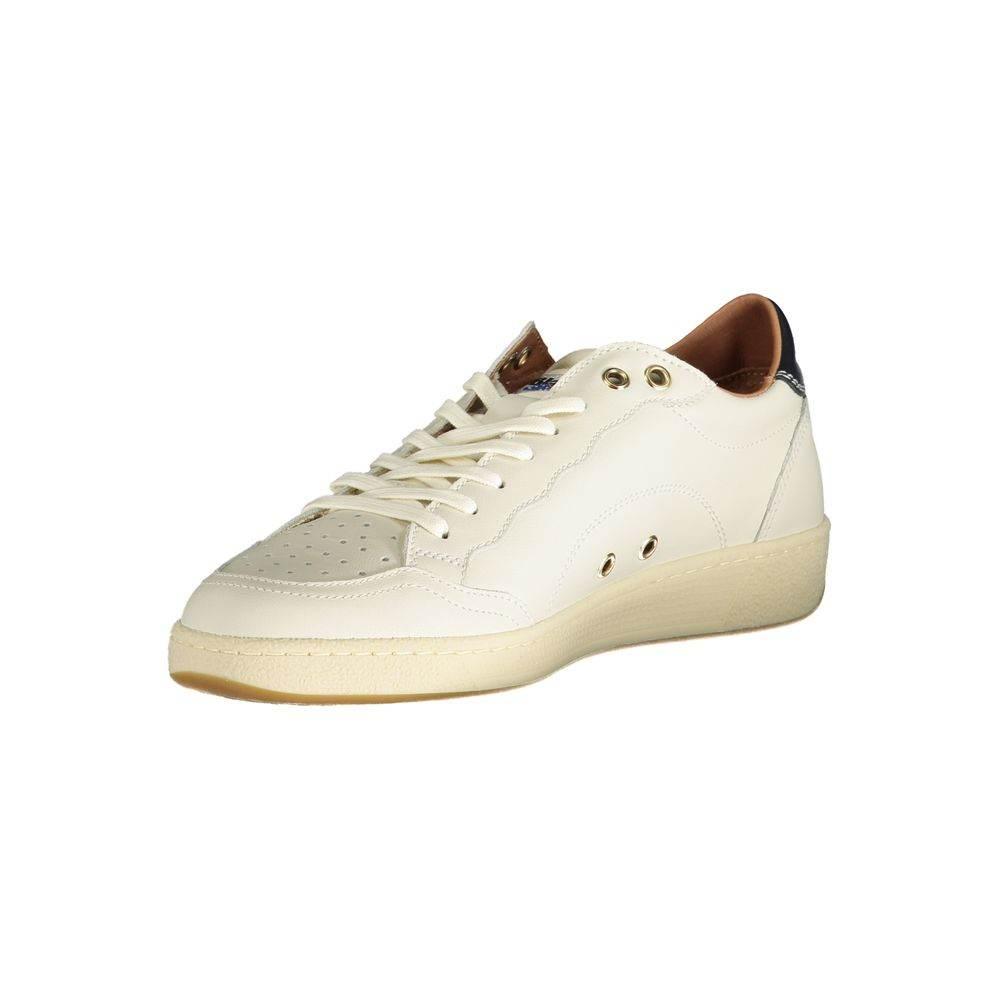 Blauer White Polyester Sneaker - Hilstor
