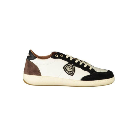 Blauer White Polyester Sneaker - Hilstor