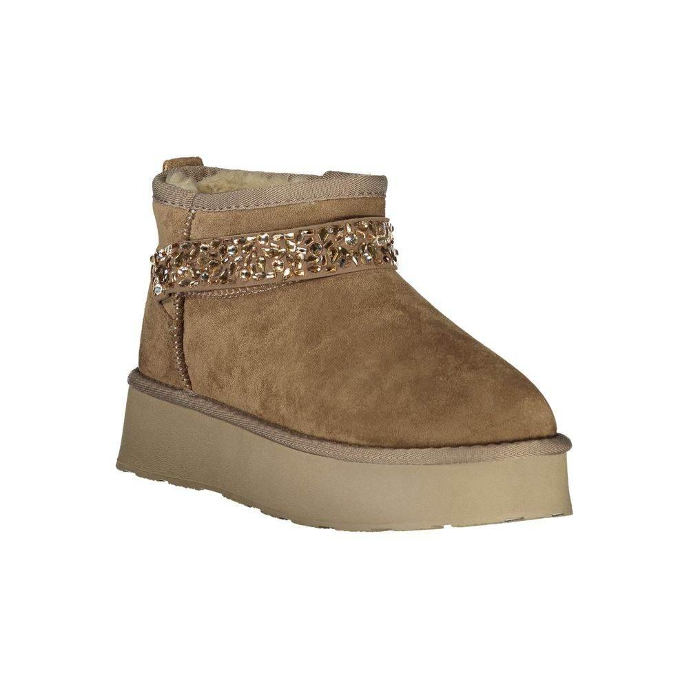 Laura Biagiotti Brown Polyester Women Boot - Hilstor