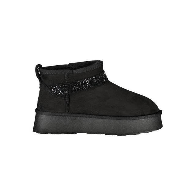 Laura Biagiotti Black Polyester Women Ankle Boot - Hilstor
