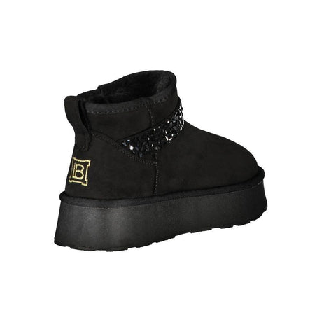 Laura Biagiotti Black Polyester Women Ankle Boot - Hilstor
