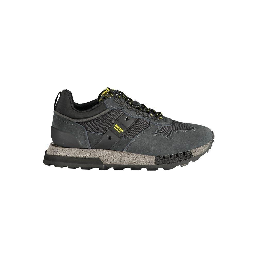 Blauer Black Polyethylene Men Sneaker - Hilstor