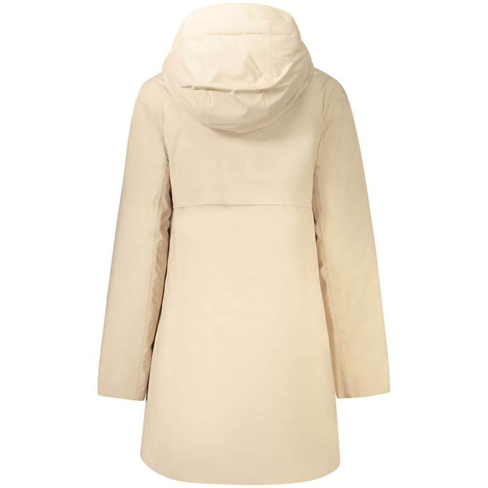 K-WAY Beige Polyester Women Coat - Hilstor