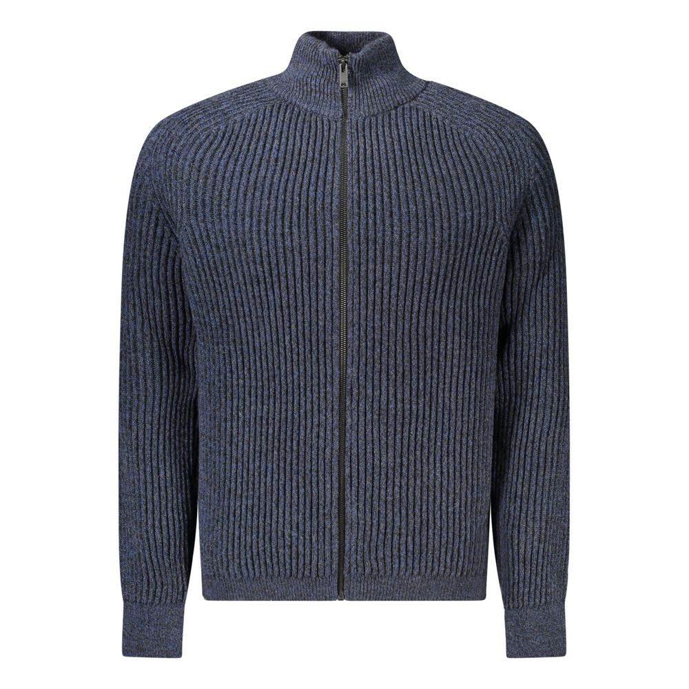 Hugo Boss Blue Wool Men Cardigan - Hilstor