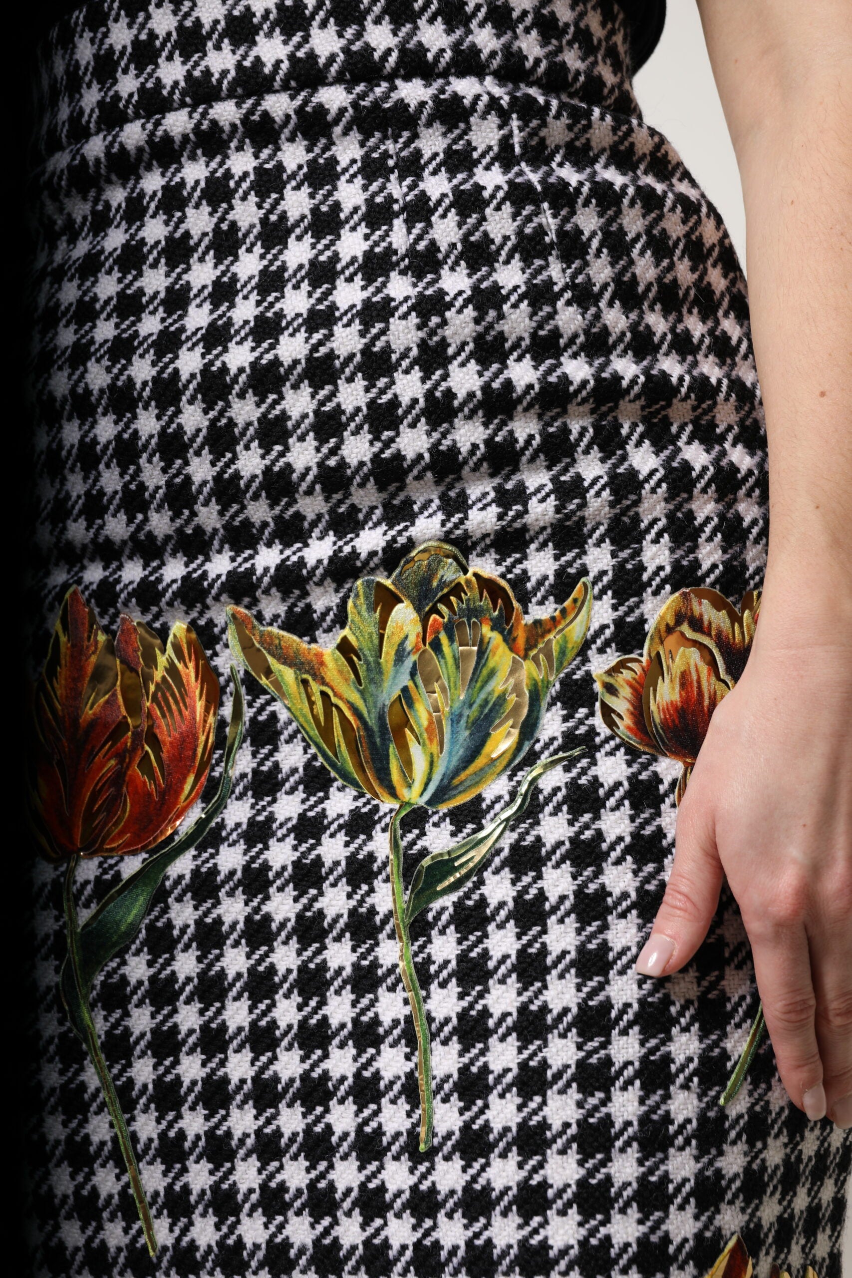 Dolce &amp; Gabbana Multicolor Blomstertryk Nederdel med høj talje blyantskåret