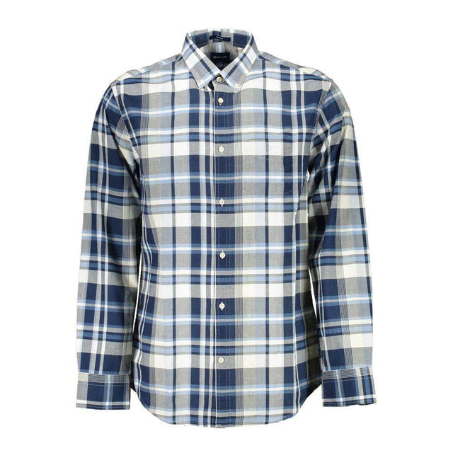 Gant Blue Cotton Men Shirt - Hilstor