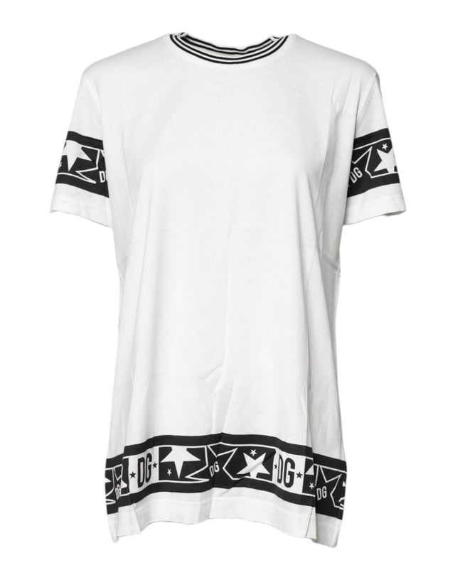 Dolce & Gabbana White #DGMillennials Cotton Crewneck T-shirt - Hilstor