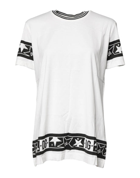 Dolce & Gabbana White #DGMillennials Cotton Crewneck T-shirt - Hilstor