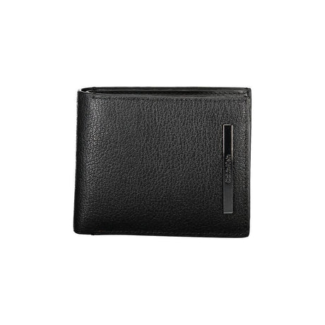 Calvin Klein Elegant Black Leather Wallet with RFID Block - Hilstor