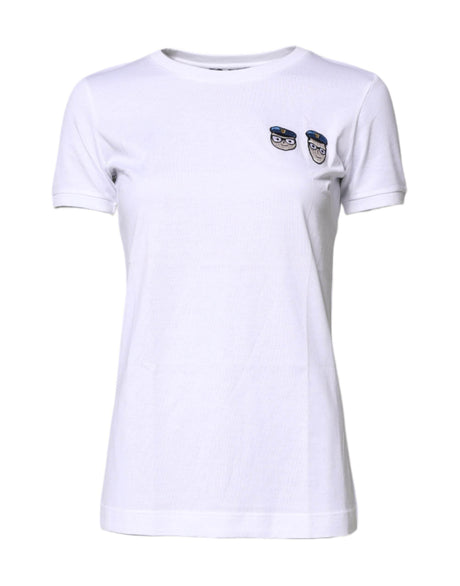 Dolce & Gabbana White #DGFamily Cotton Crew Neck T-shirt - Hilstor