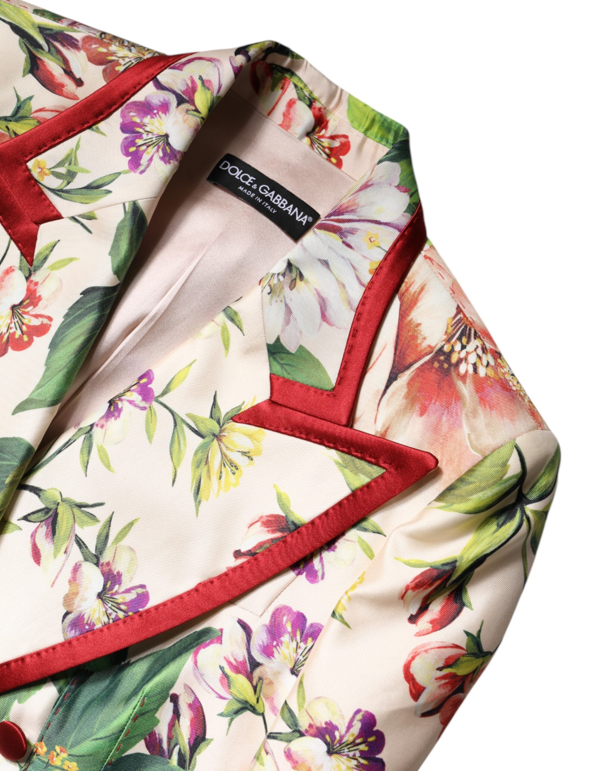 Dolce &amp; Gabbana Flerfärgad Blommig Dubbelknäppt Kavaj