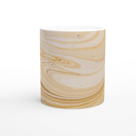 11oz Ceramic Mug - Latte art with a colored rim, inside, and handle - Hilstor