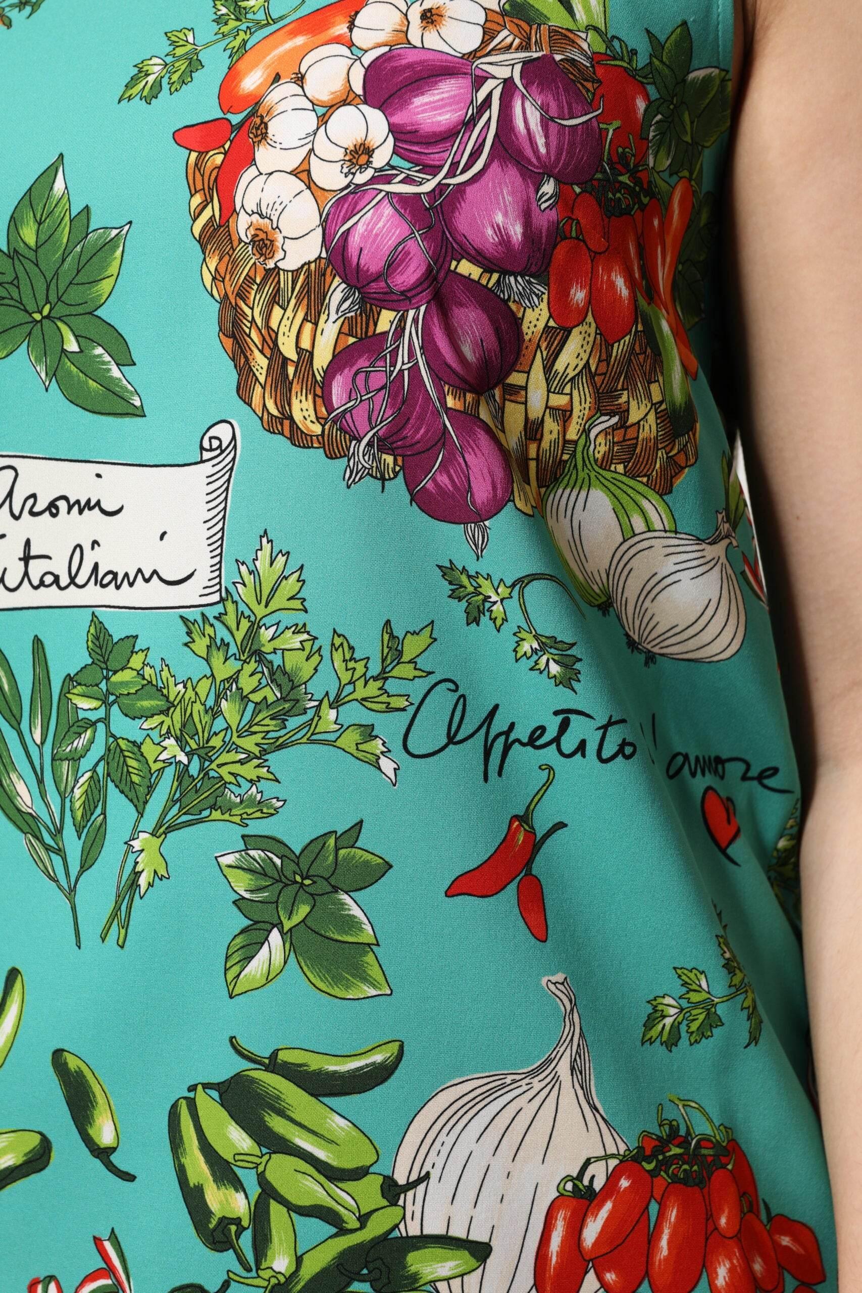 Dolce & Gabbana Multicolor Floral Silk Sleeveless Tank Top - Hilstor