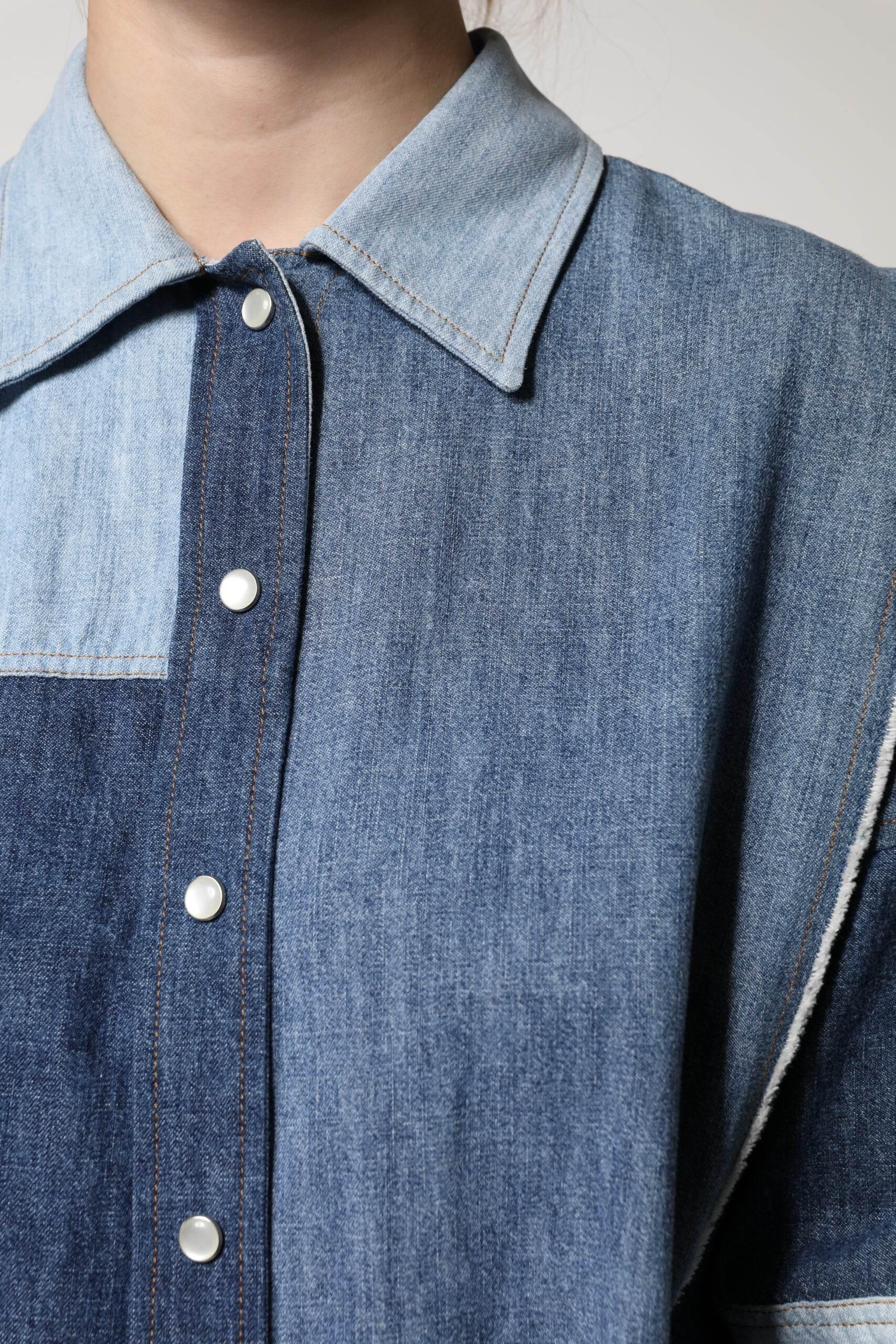 Dolce & Gabbana Blue Cotton Button Up Collared Long Sleeve Top - Hilstor