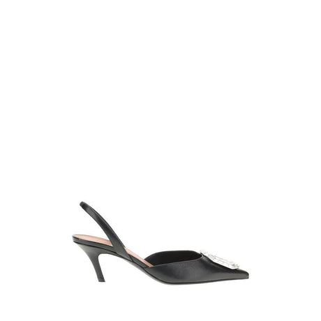 Amina Muaddi Leather slingback Pumps - Hilstor