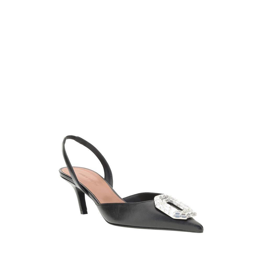 Amina Muaddi Leather slingback Pumps - Hilstor