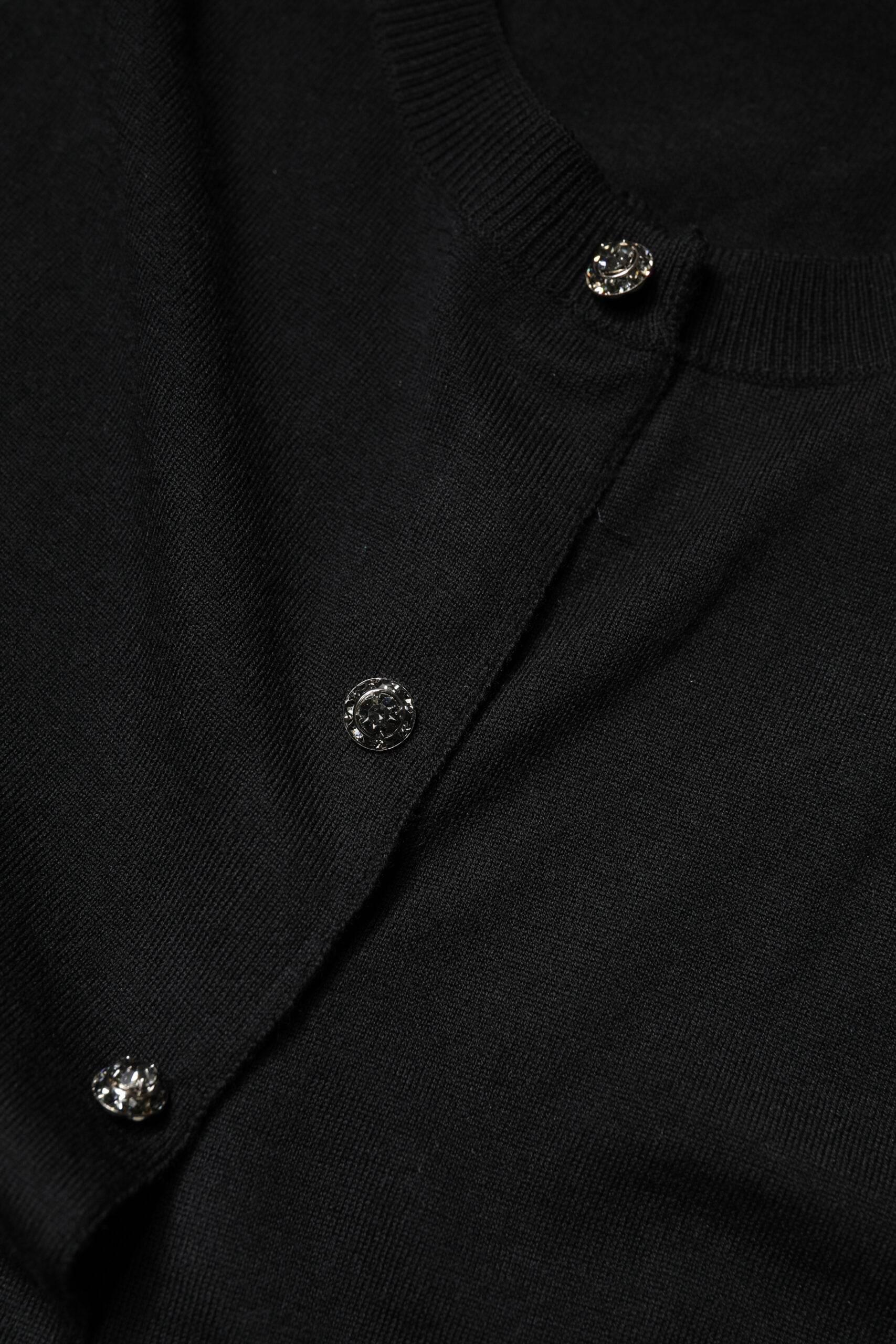 Dolce & Gabbana Black Button Down Short Sleeve Blouse Top - Hilstor