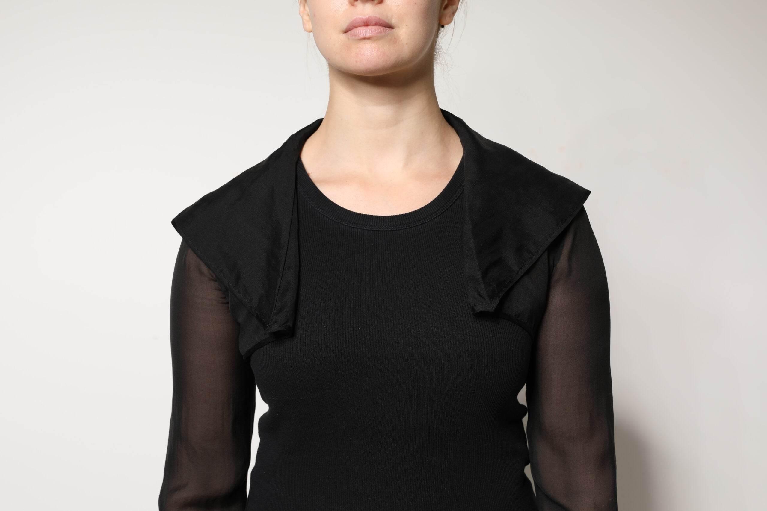 Dolce & Gabbana Black Silk Sheer Long Sleeves Blouse Top - Hilstor
