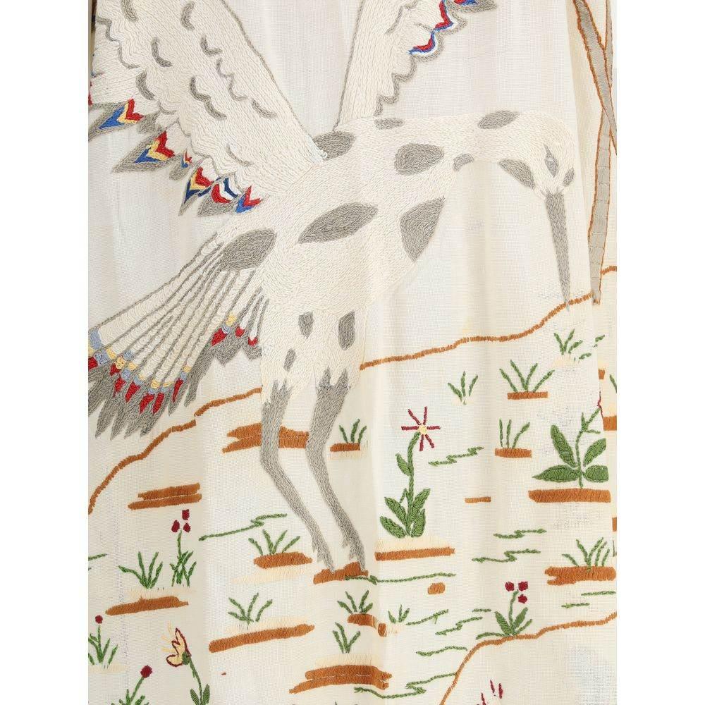 Ella Long Jacket with floral details - Hilstor