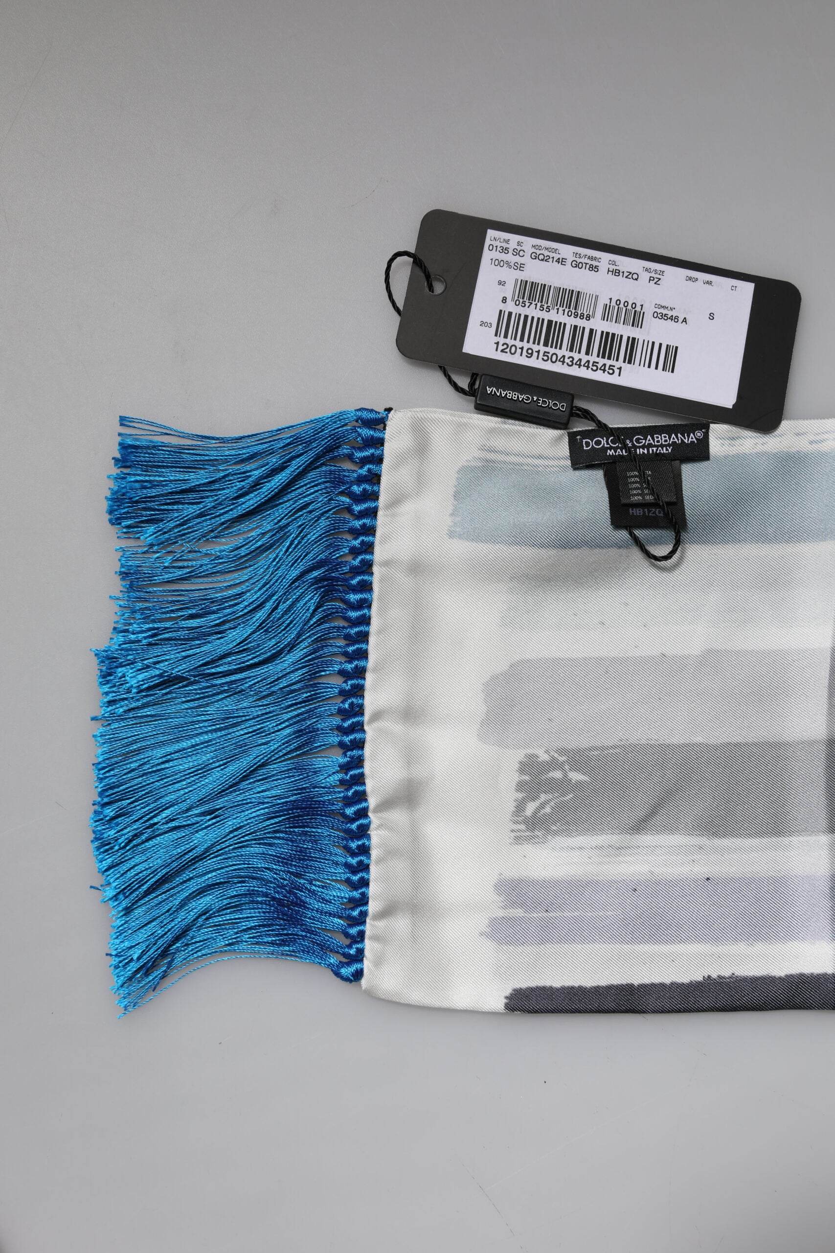 Dolce & Gabbana Multicolor Stripes Silk Fringes Neck Foulard Scarf - Hilstor