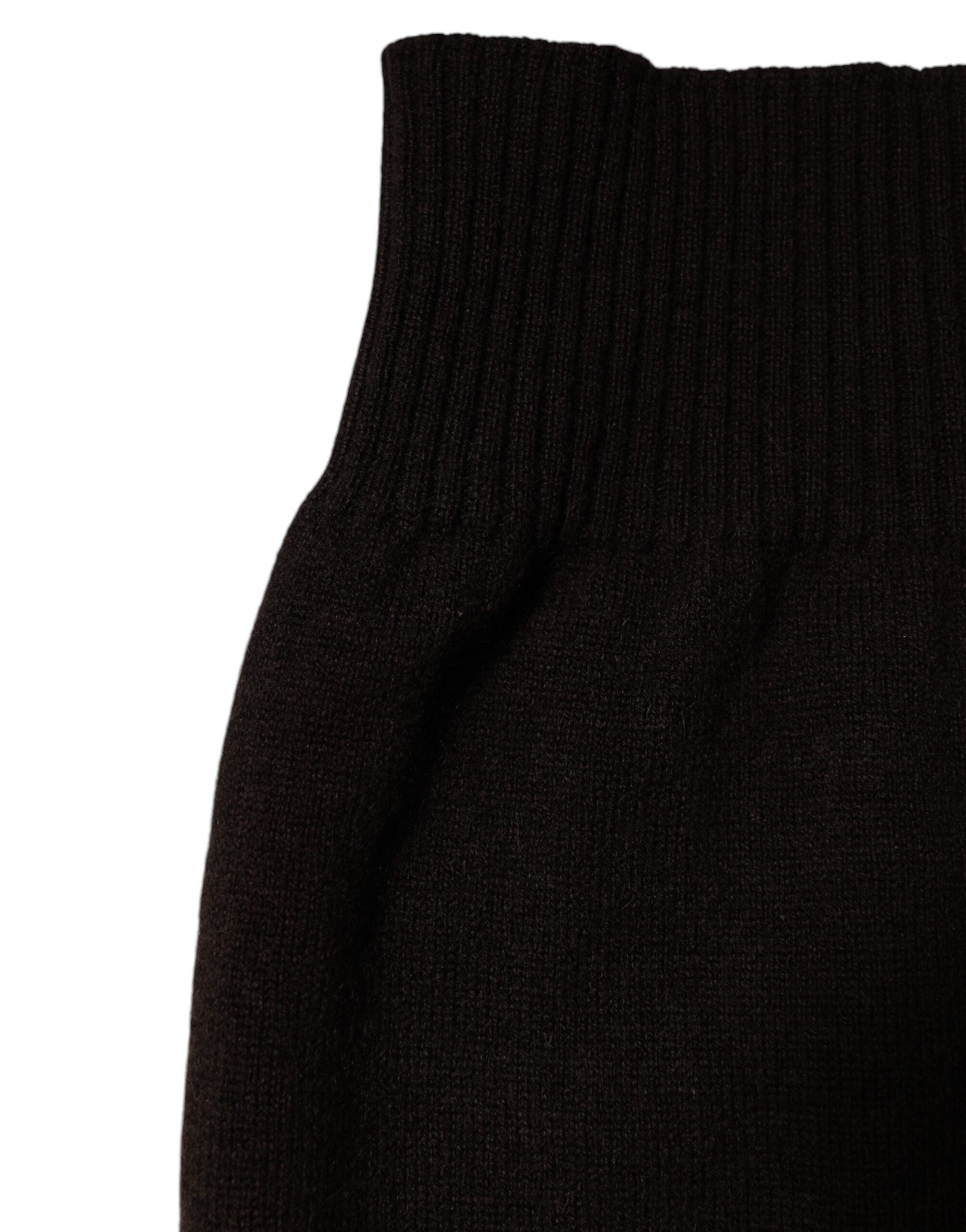 Dolce &amp; Gabbana Brown Cashmere strikket halsvarmer Foulard tørklæde