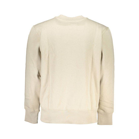Calvin Klein Beige Crew Neck Long Sleeve Sweatshirt - Hilstor