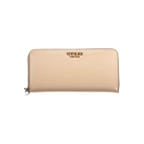 Guess Jeans Beige Polyethylene Wallet - Hilstor