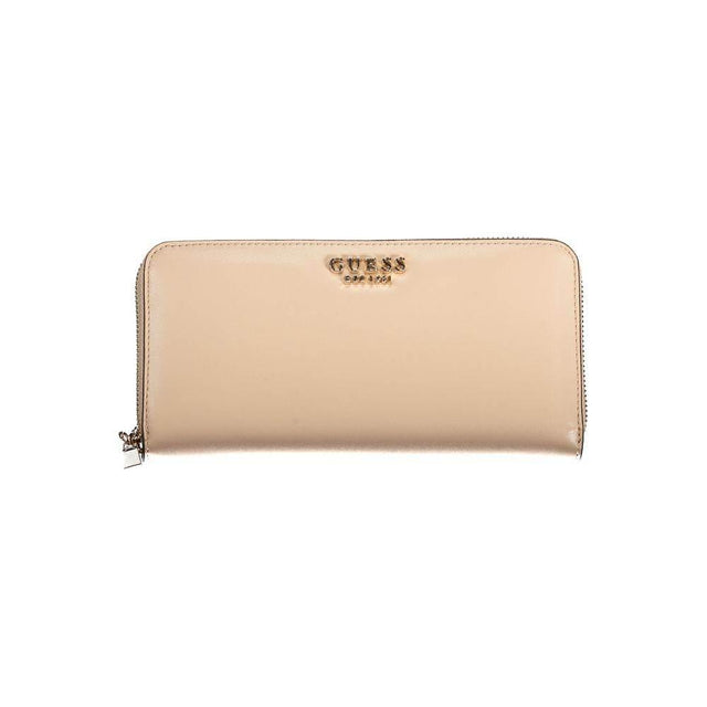 Guess Jeans Beige Polyethylene Wallet - Hilstor