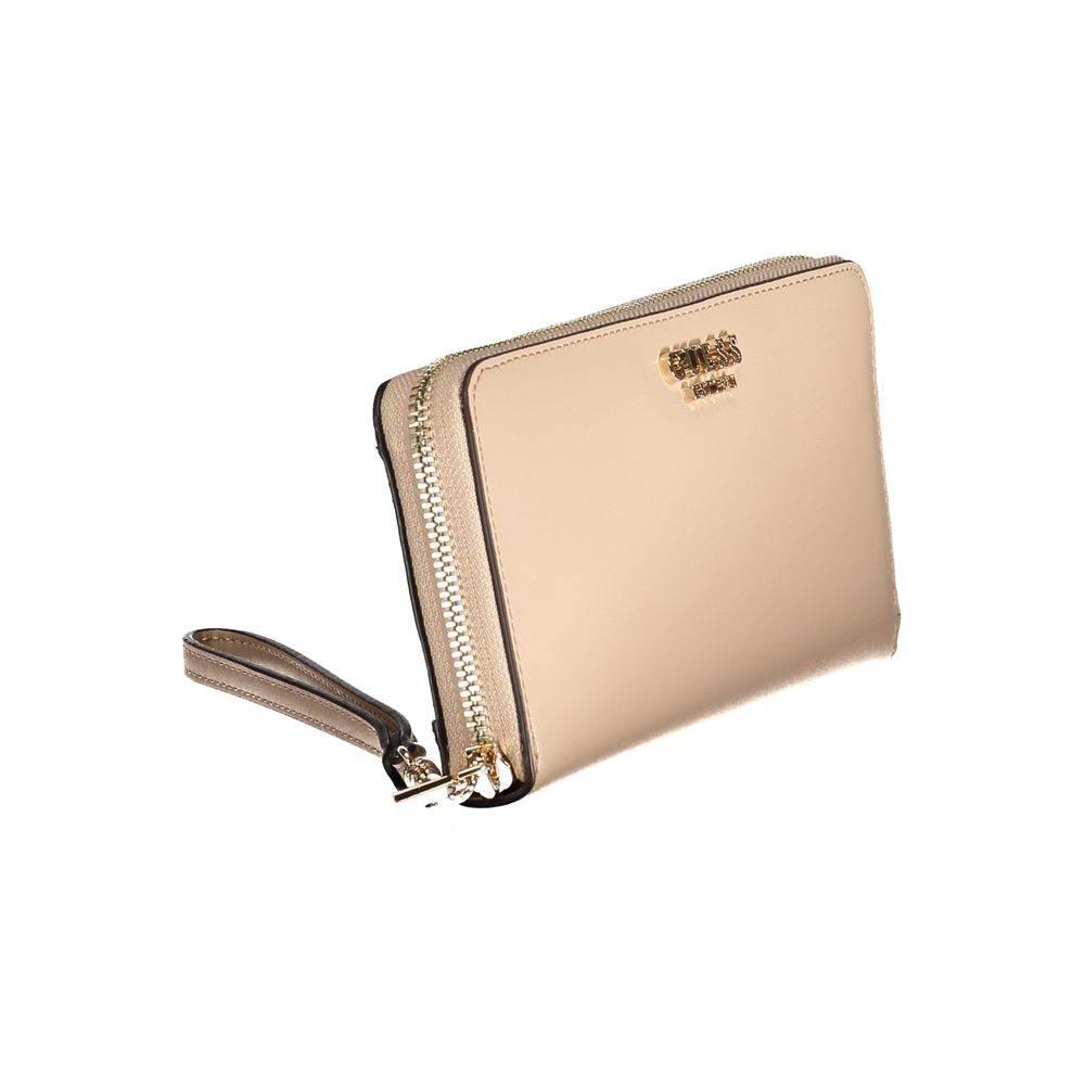 Guess Jeans Beige Polyethylene Wallet - Hilstor