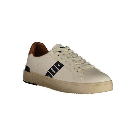 Blauer White Leather Men Sneaker - Hilstor