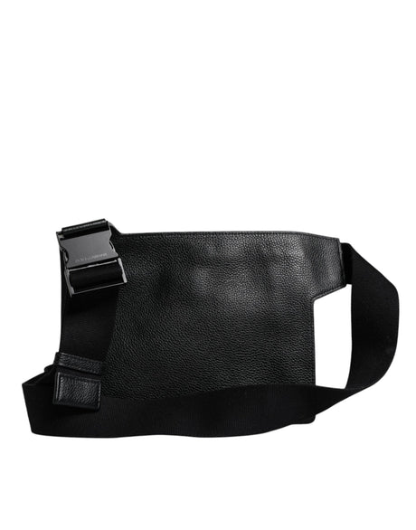 Dolce & Gabbana Black Calfskin Leather Messenger Crossbody Bag - Hilstor