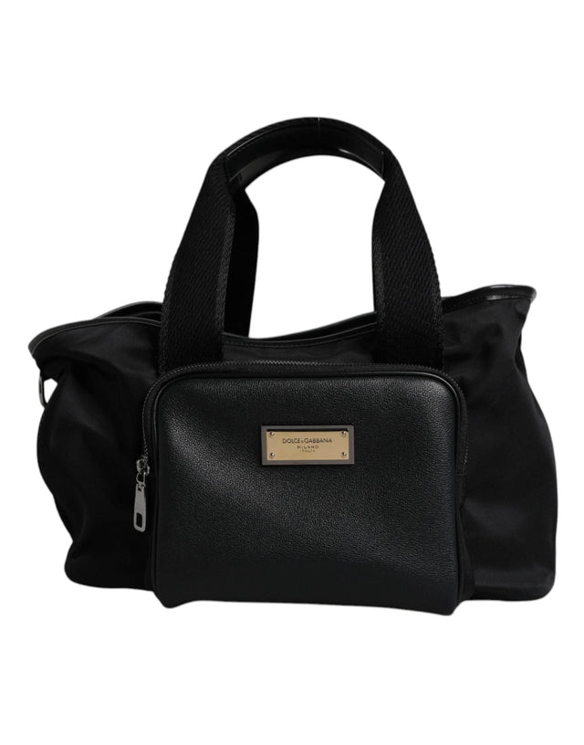 Dolce & Gabbana Black Shoulder Strap Pet Carry Logo Plaque Bag - Hilstor