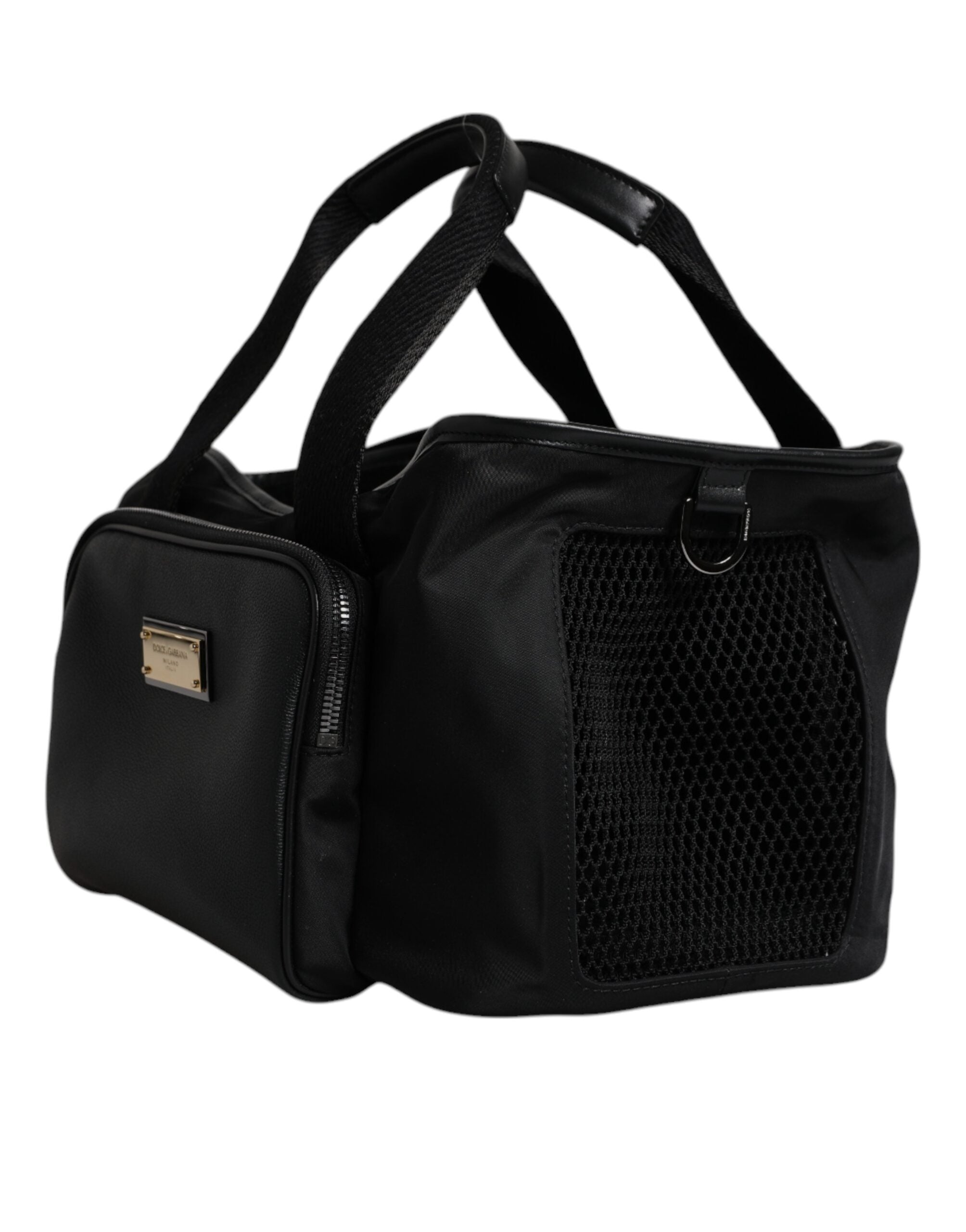 Dolce &amp; Gabbana sort skulderrem Pet Carry Logo Plaque Bag