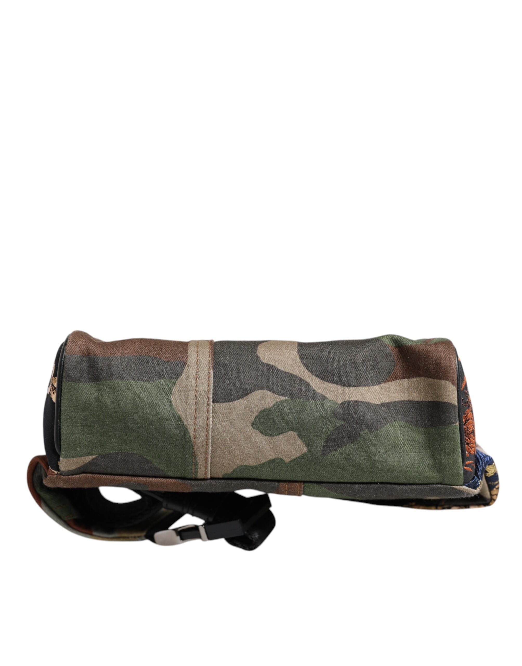 Dolce &amp; Gabbana Multicolor Camouflage Patchwork Logo Talje Fanny Pack Taske
