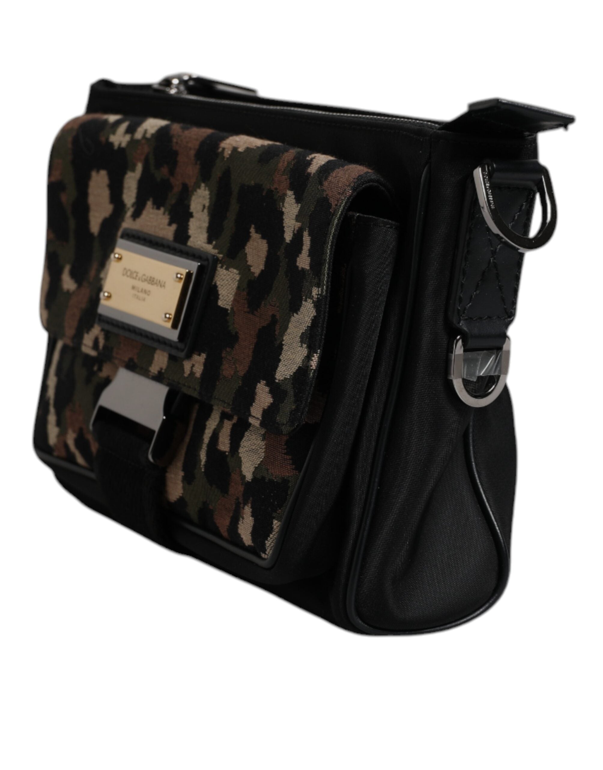 Dolce &amp; Gabbana Multicolor Leopard Jacquard Crossbody taske