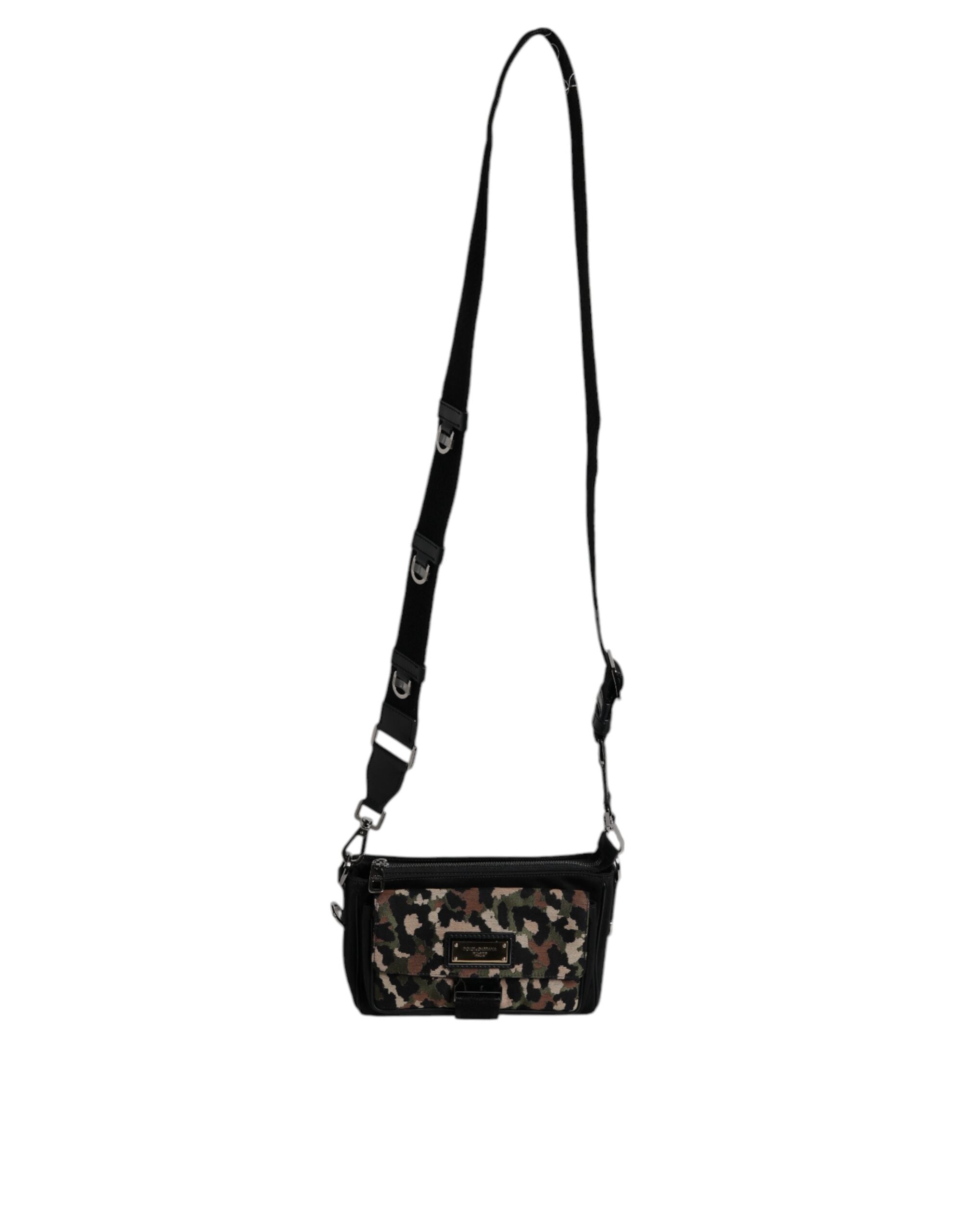 Dolce &amp; Gabbana Multicolor Leopard Jacquard Crossbody taske
