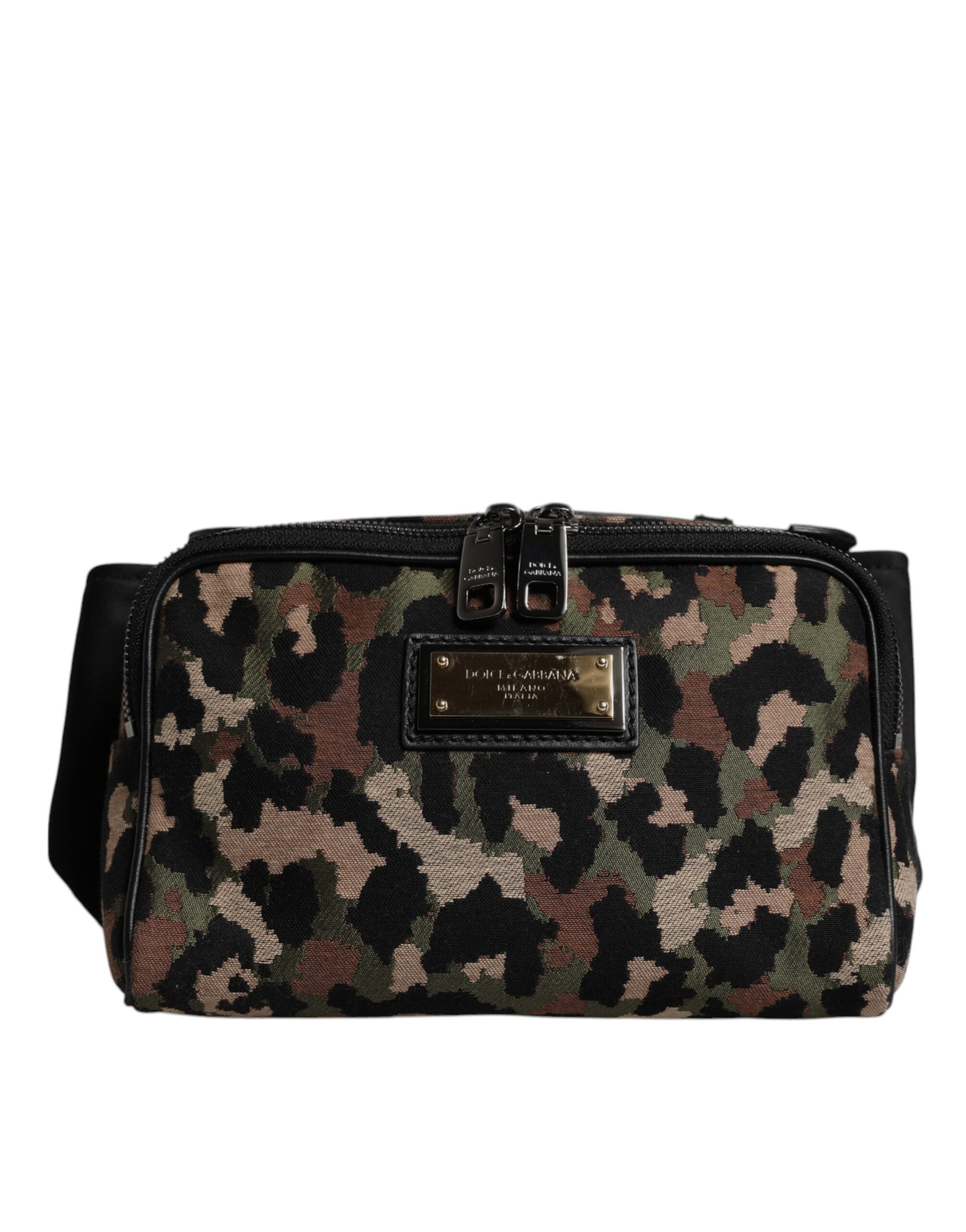 Dolce &amp; Gabbana Multicolor Leopard DG Logo Bælte Talje Fanny Pack Taske