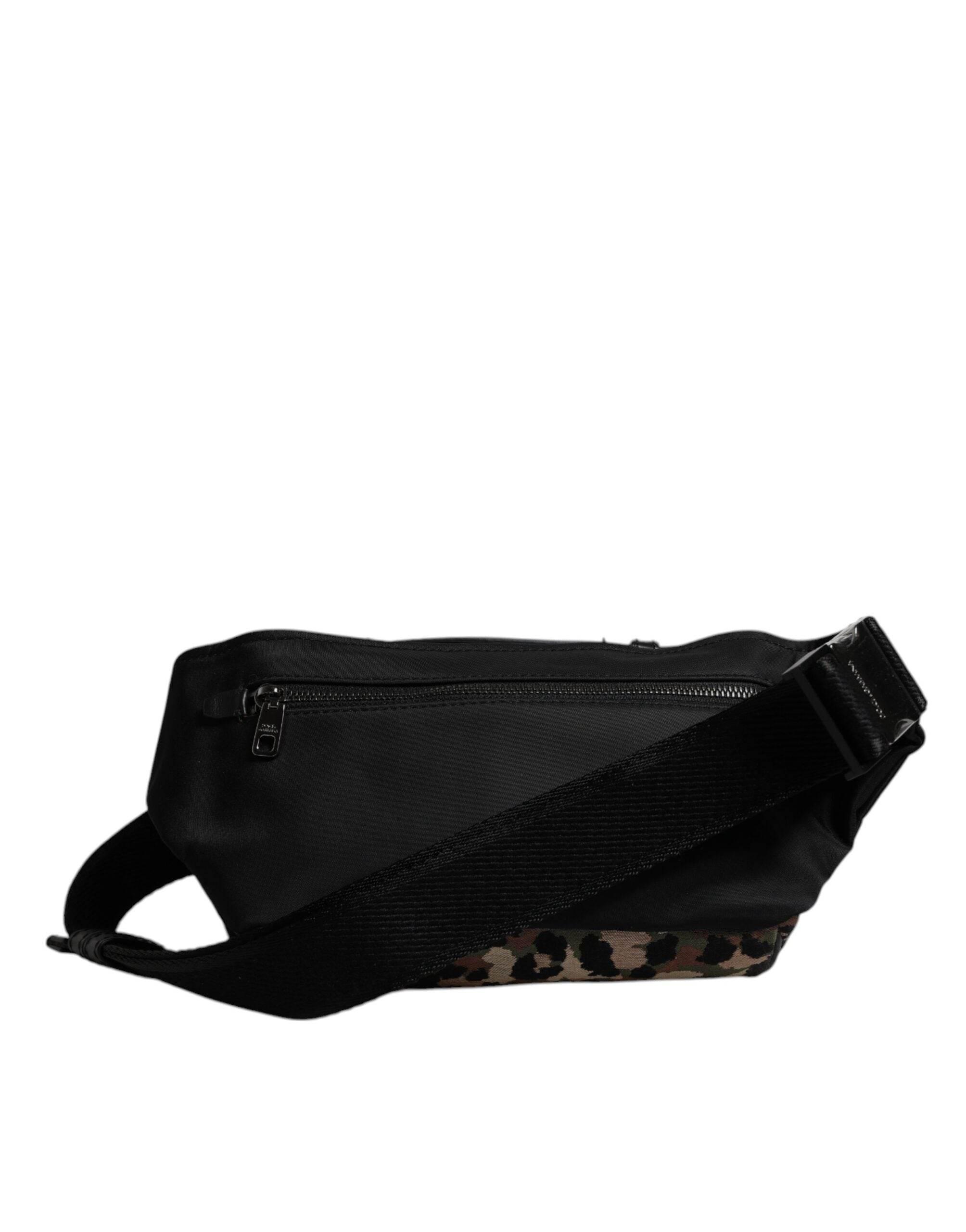 Dolce & Gabbana Multicolor Leopard DG Logo Belt Waist Fanny Pack Bag - Hilstor
