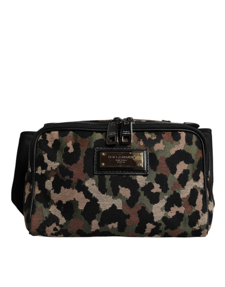 Dolce & Gabbana Multicolor Leopard DG Logo Belt Waist Fanny Pack Bag - Hilstor