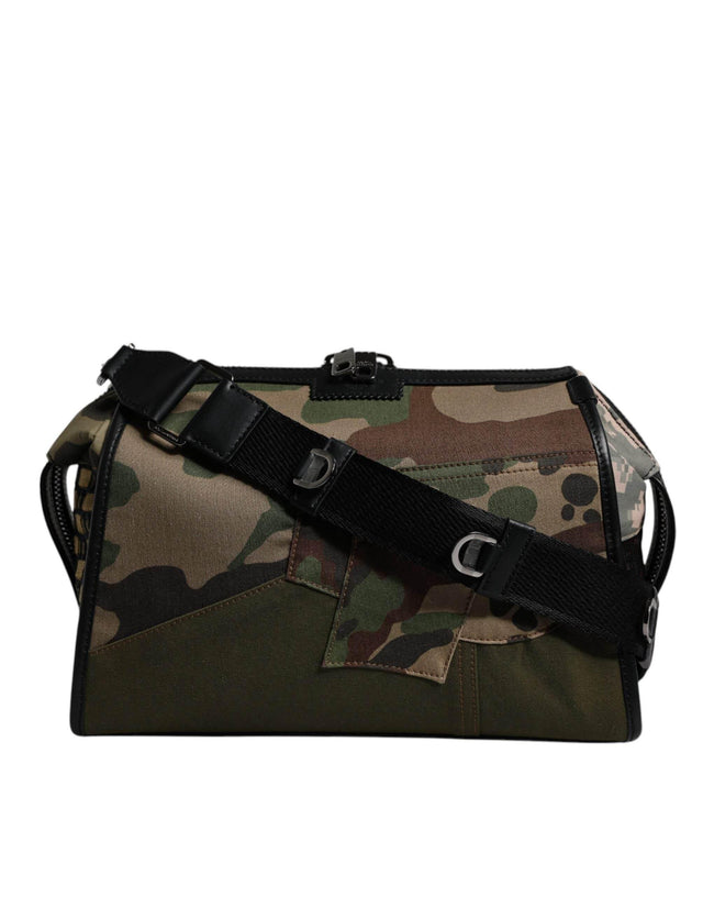 Dolce & Gabbana Multicolor Camouflage Patchwork Crossbody Bag - Hilstor