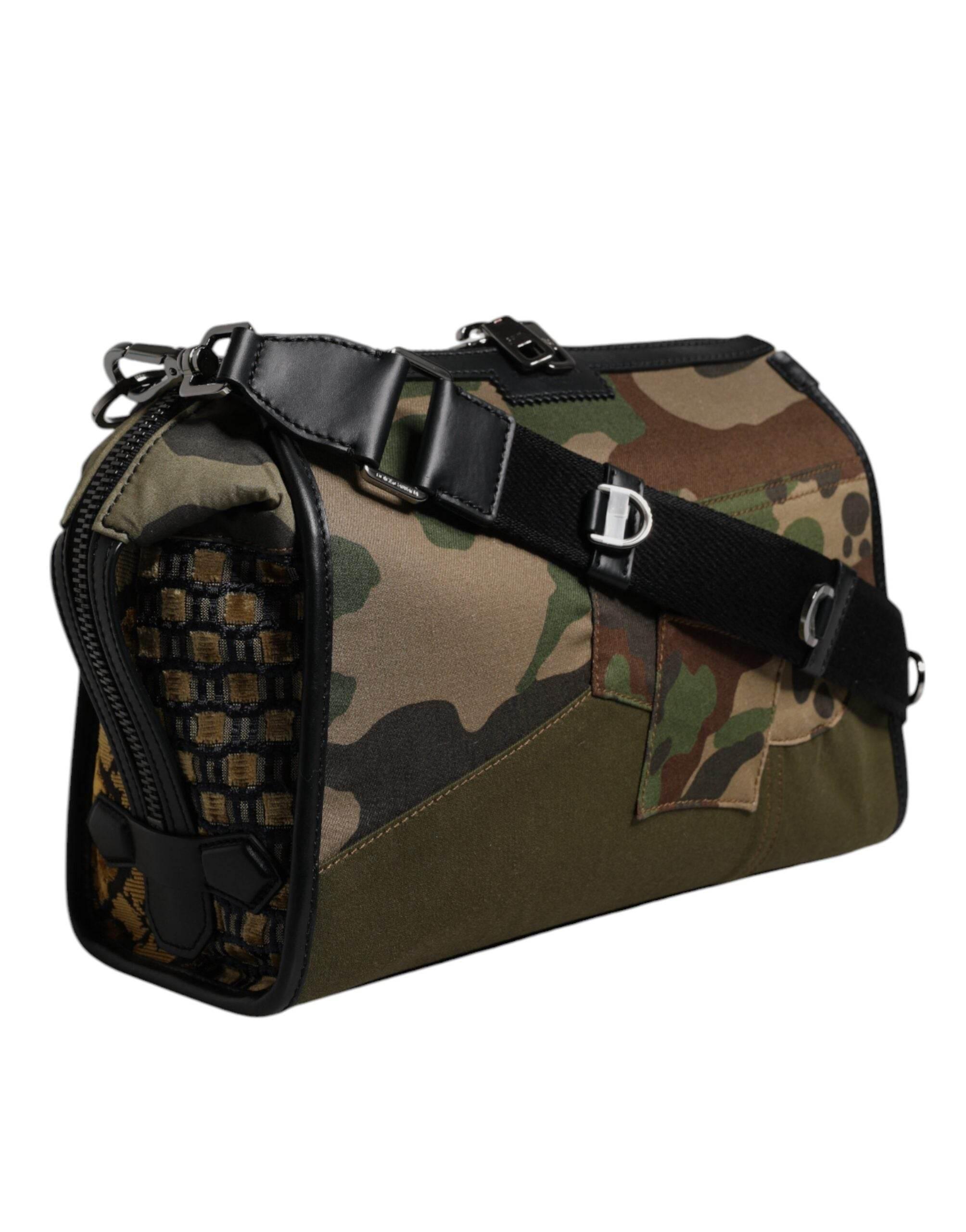 Dolce & Gabbana Multicolor Camouflage Patchwork Crossbody Bag - Hilstor