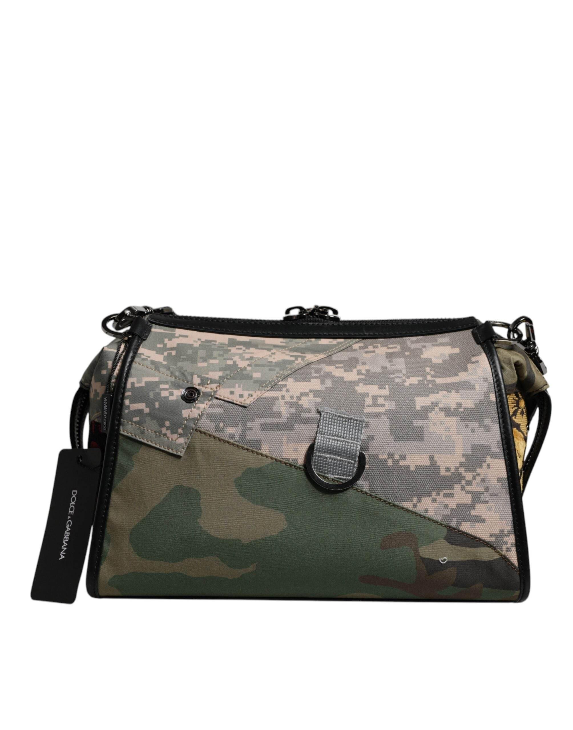 Dolce & Gabbana Multicolor Camouflage Patchwork Crossbody Bag - Hilstor