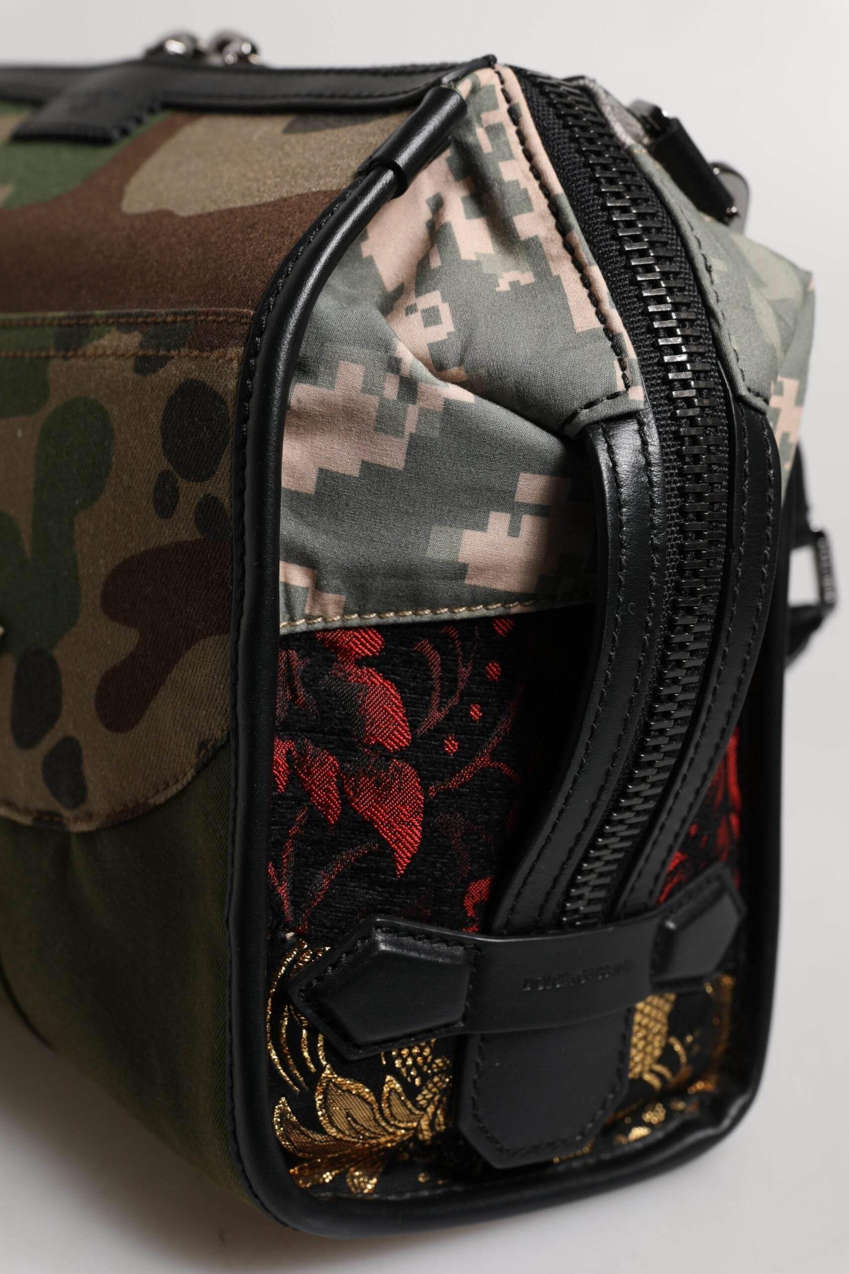 Dolce & Gabbana Multicolor Camouflage Patchwork Crossbody Bag - Hilstor