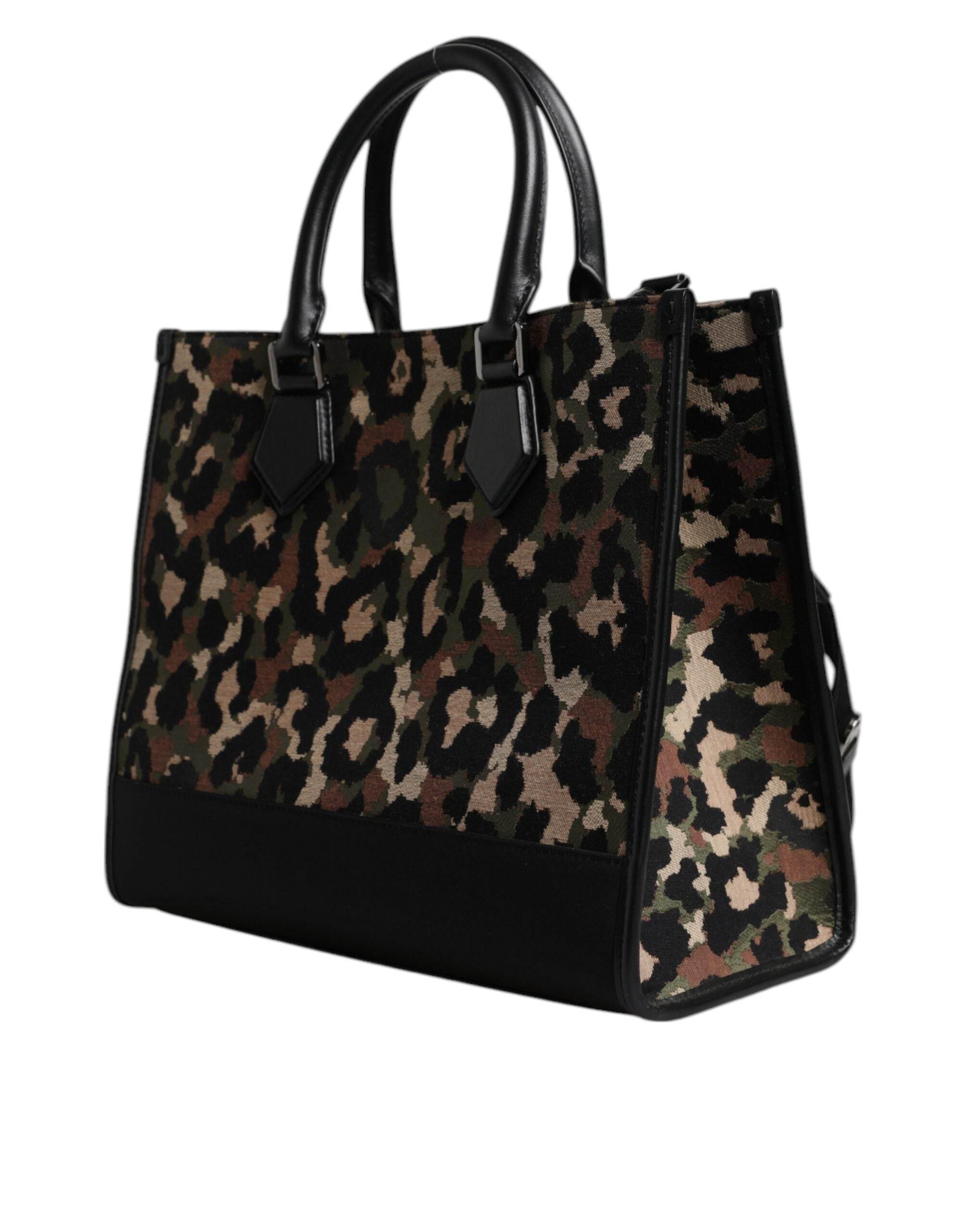 Dolce & Gabbana Multicolor Leopard Shopping Tote Shoulder Bag - Hilstor