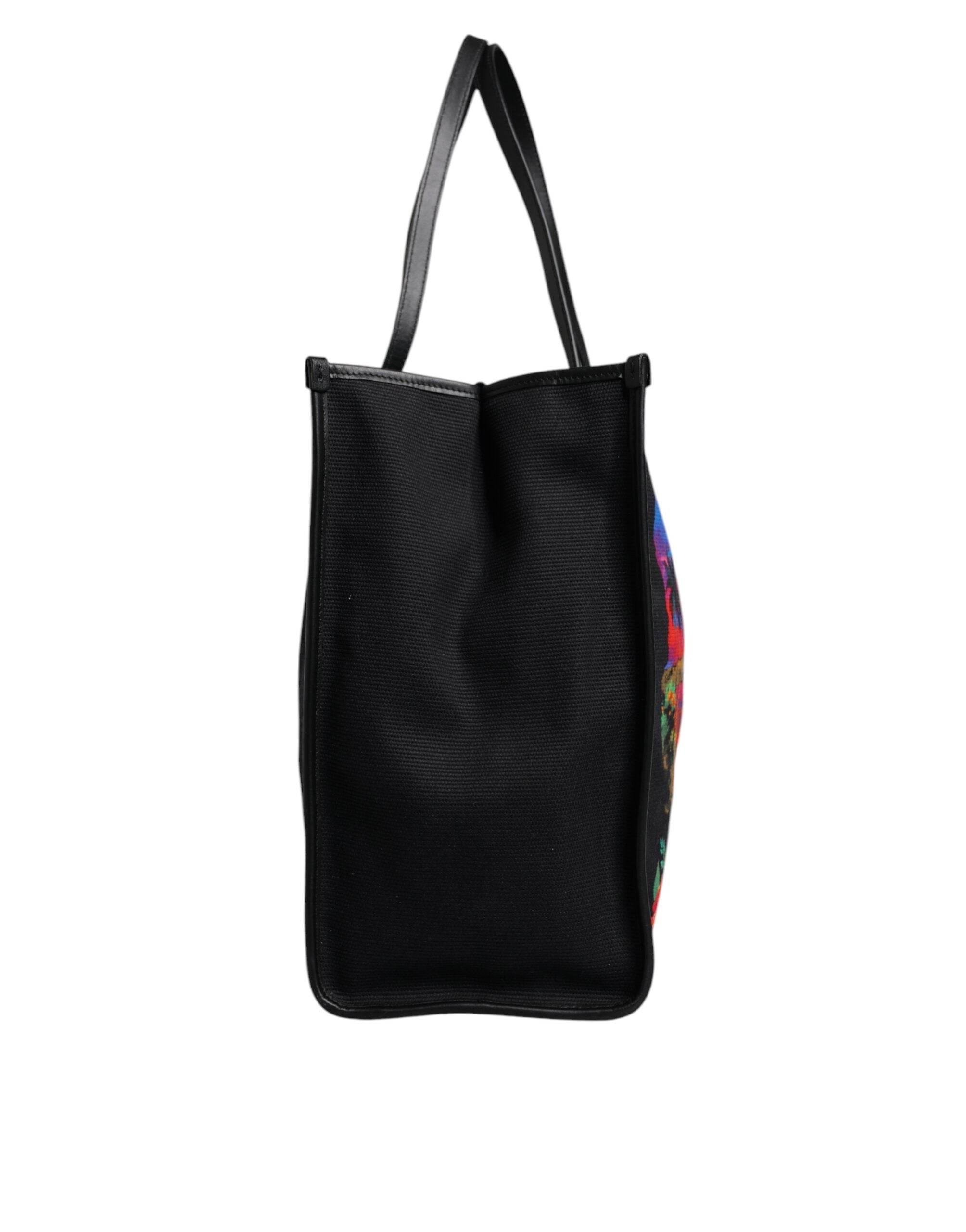 Dolce & Gabbana Multicolor Graphic Printed Top Handle Shopping Tote Bag - Hilstor