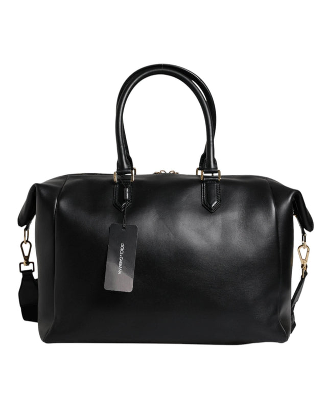 Dolce & Gabbana Black Calfskin Leather Hand Shoulder Duffle Bag - Hilstor