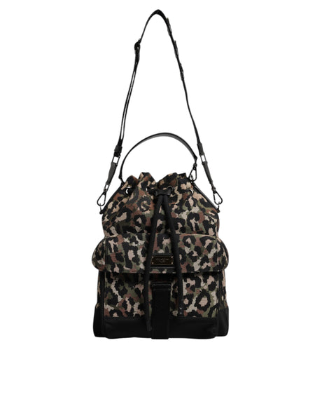 Dolce &amp; Gabbana Multicolor Leopard bomulds skuldertaske