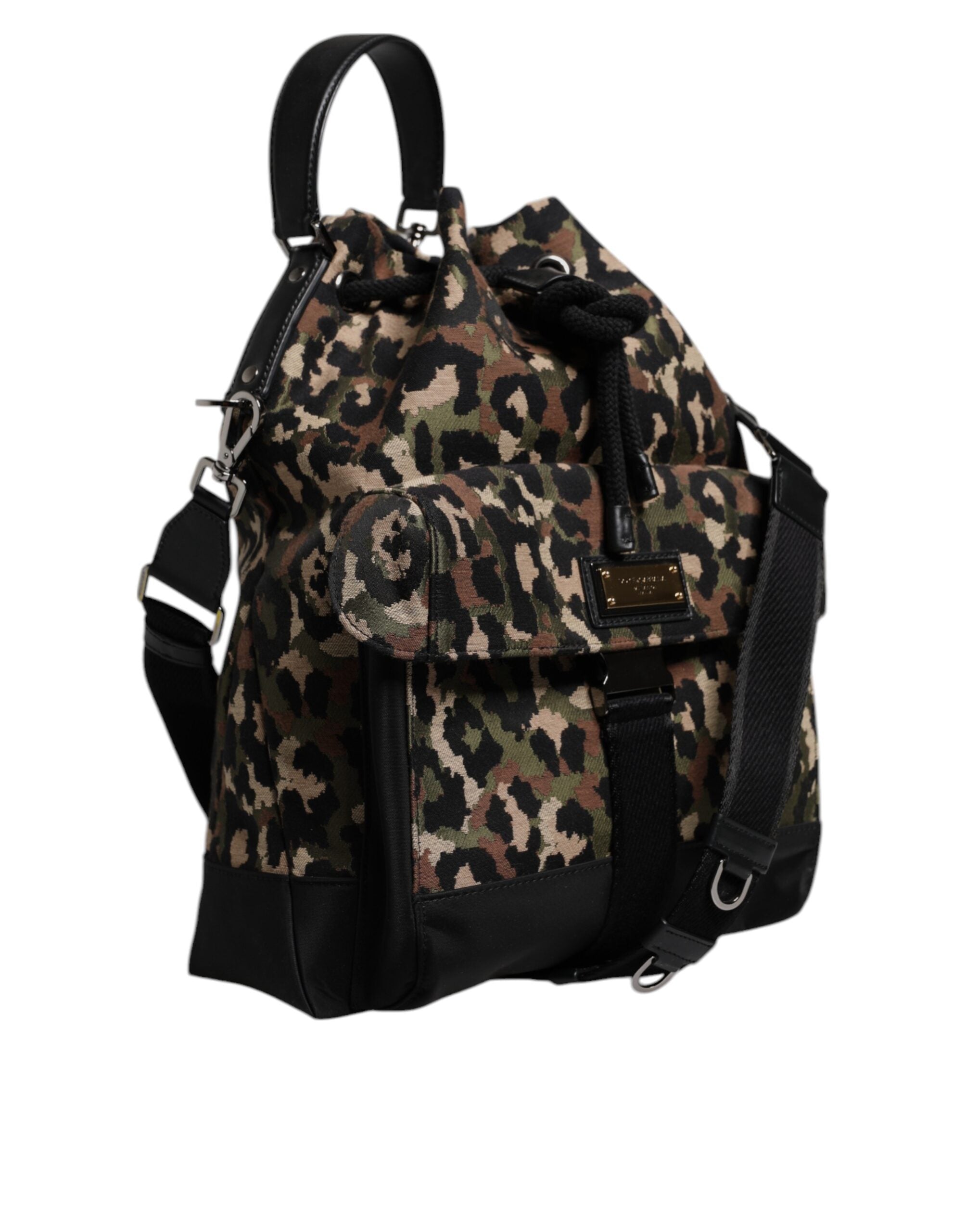 Dolce &amp; Gabbana Multicolor Leopard bomulds skuldertaske