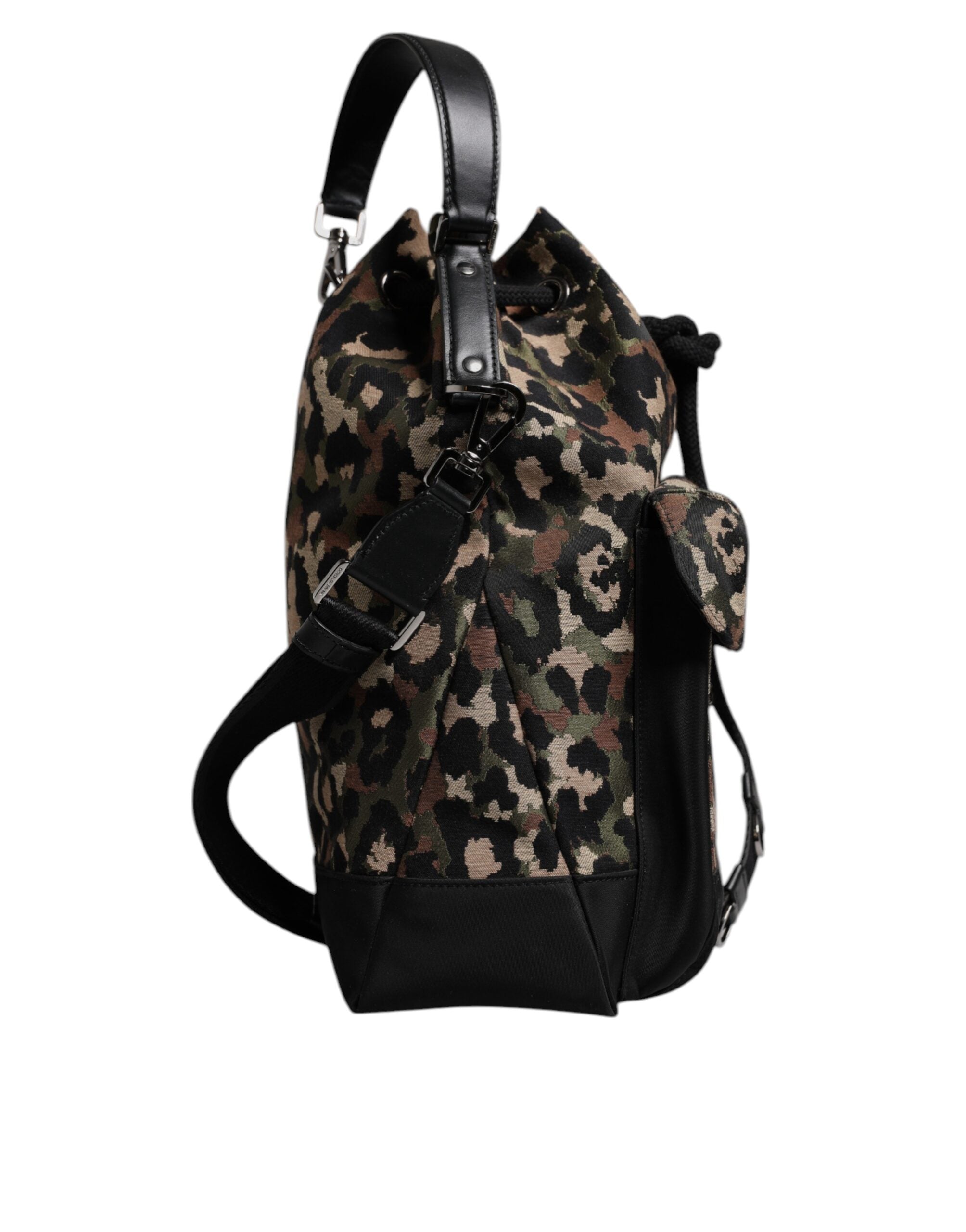 Dolce &amp; Gabbana Multicolor Leopard bomulds skuldertaske